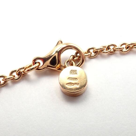 Rare! Bvlgari Bulgari Intarsio 18k Rose Gold Diamond Mother of Pearl Necklace - Picture 7 of 14